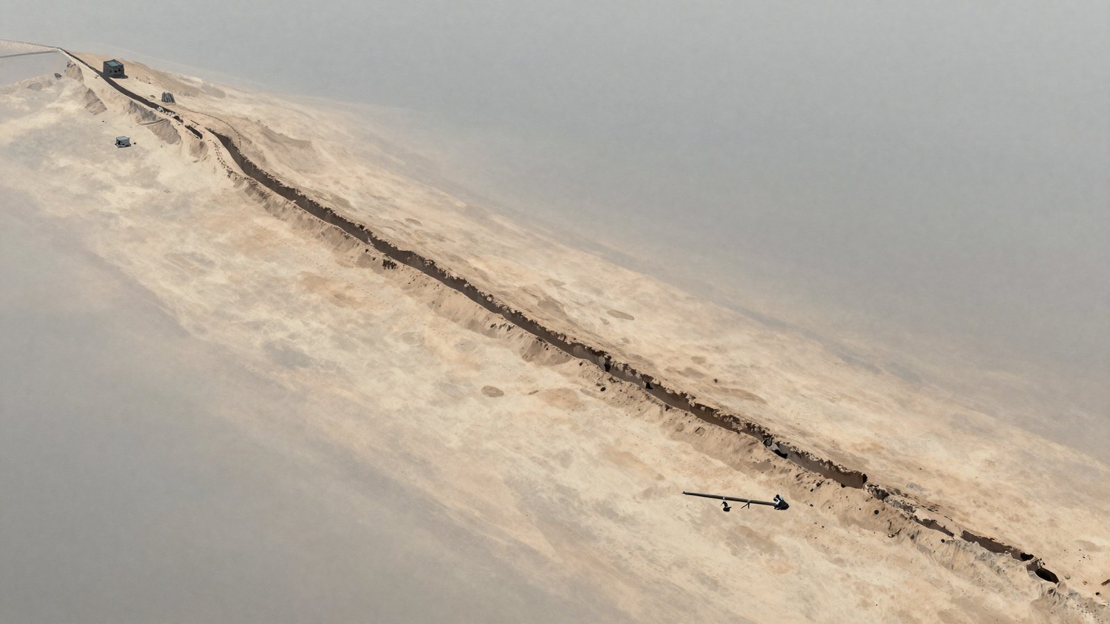 Satellite images show Israel building long earthen barrier inside Gaza
